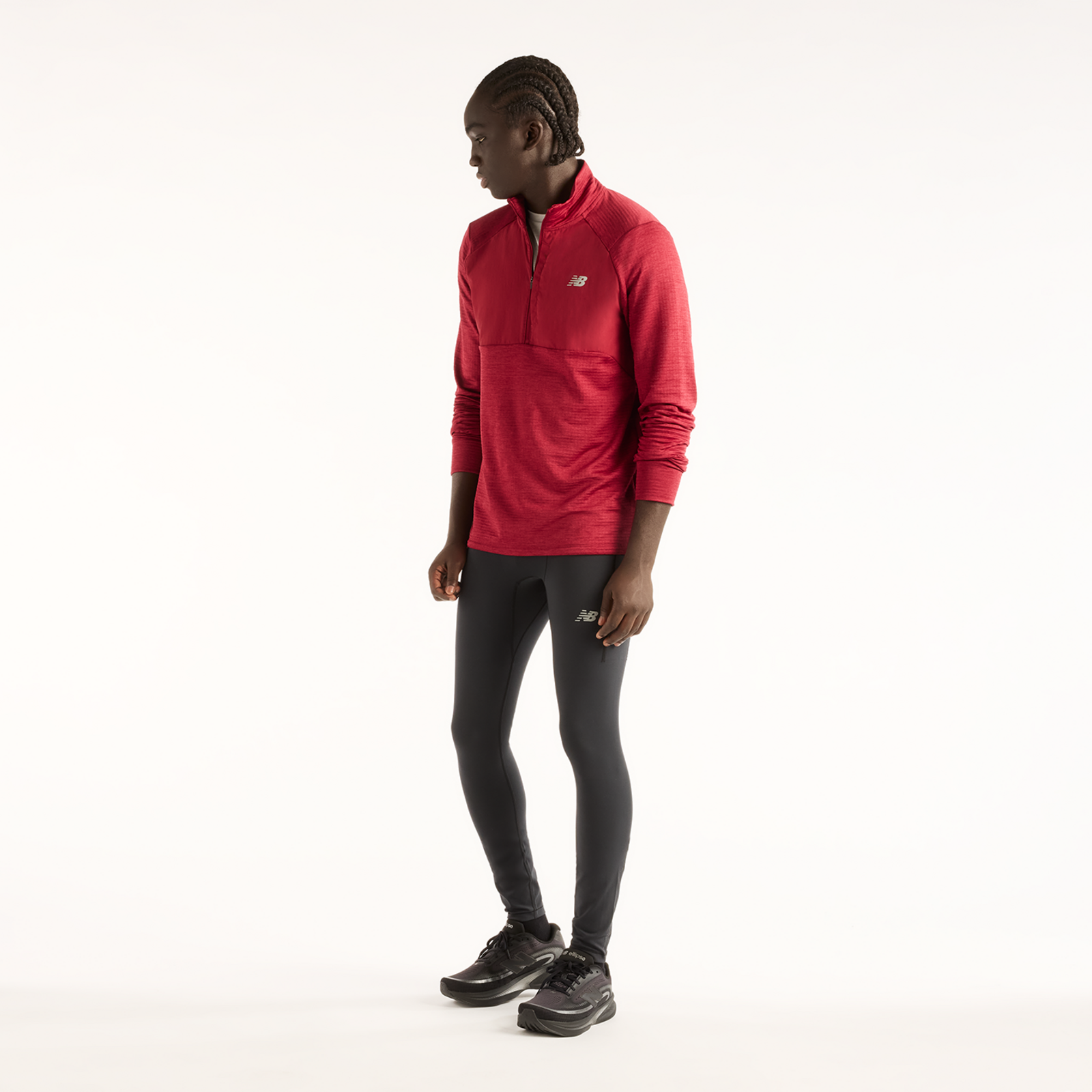New Balance Athletics Heat Grid 1/2 Zip in ROT