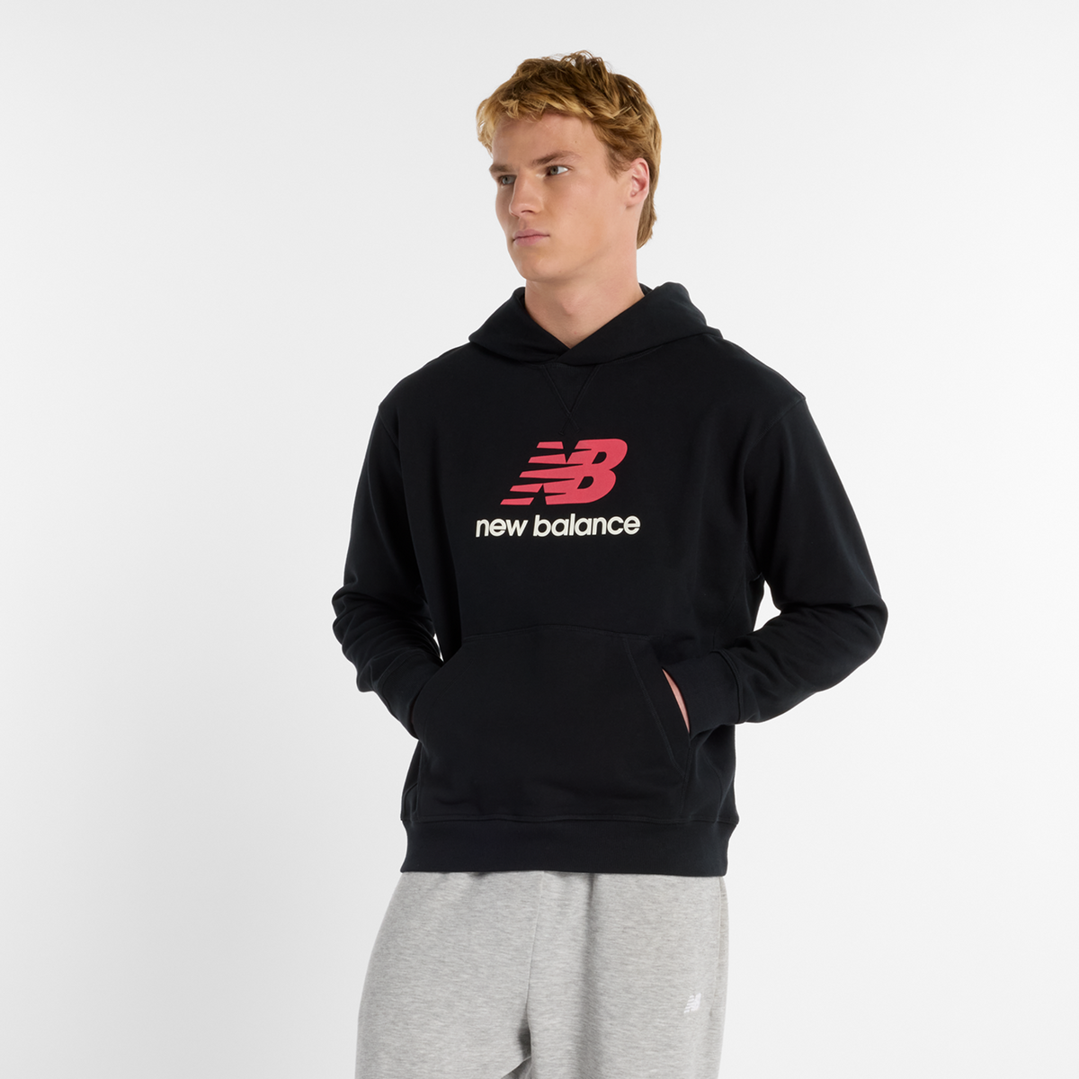 New Balance Athletics French Terry Logo Hoodie in