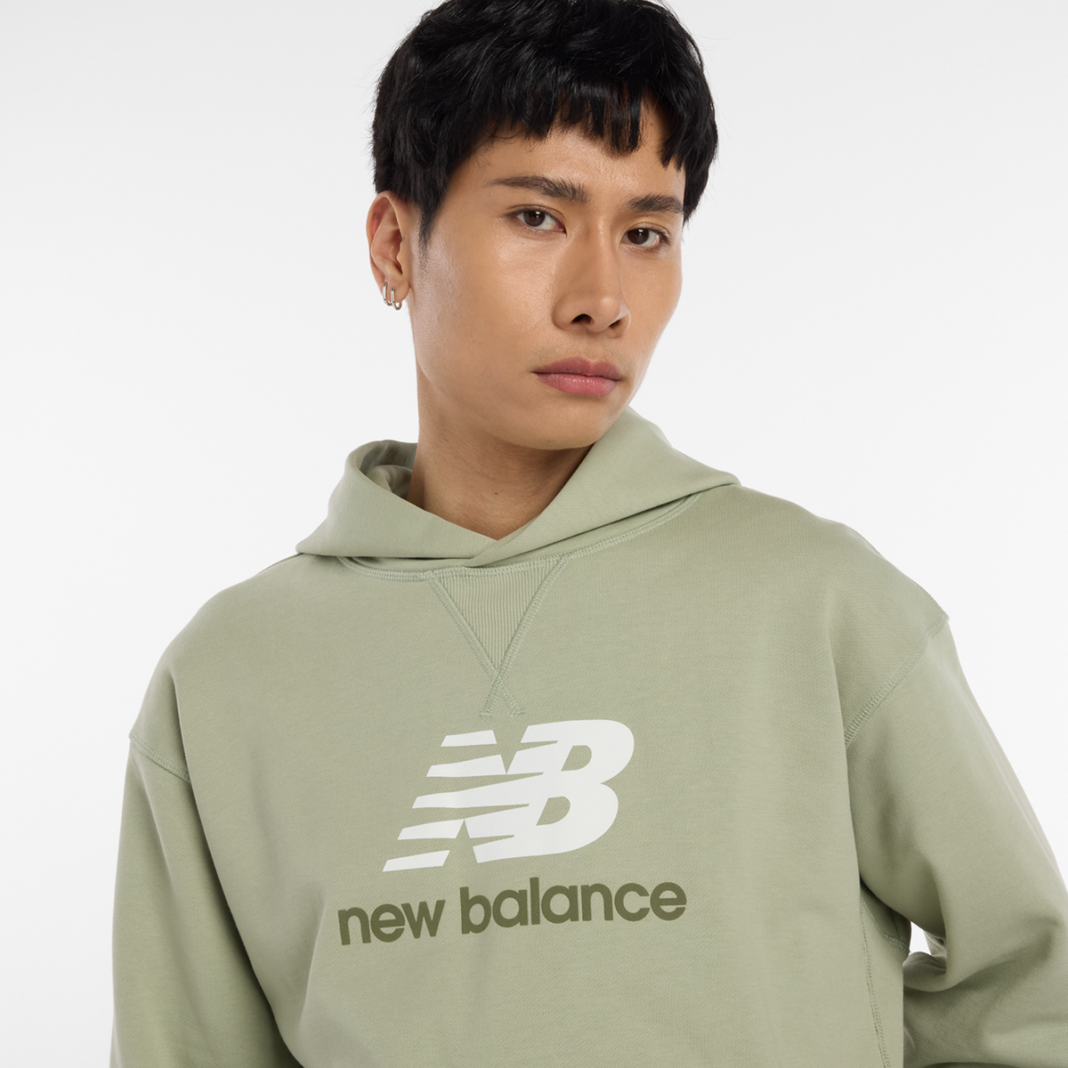 New Balance Athletics French Terry Logo Hoodie in