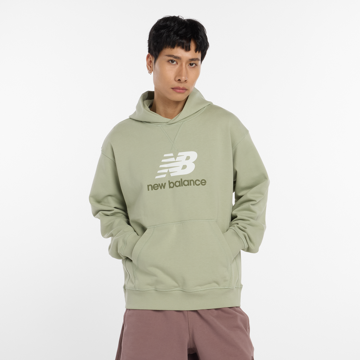 New Balance Athletics French Terry Logo Hoodie in