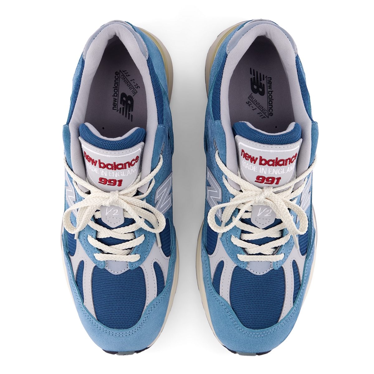 New Balance 991 v2 Made in UK Vintage Sports in BLAU