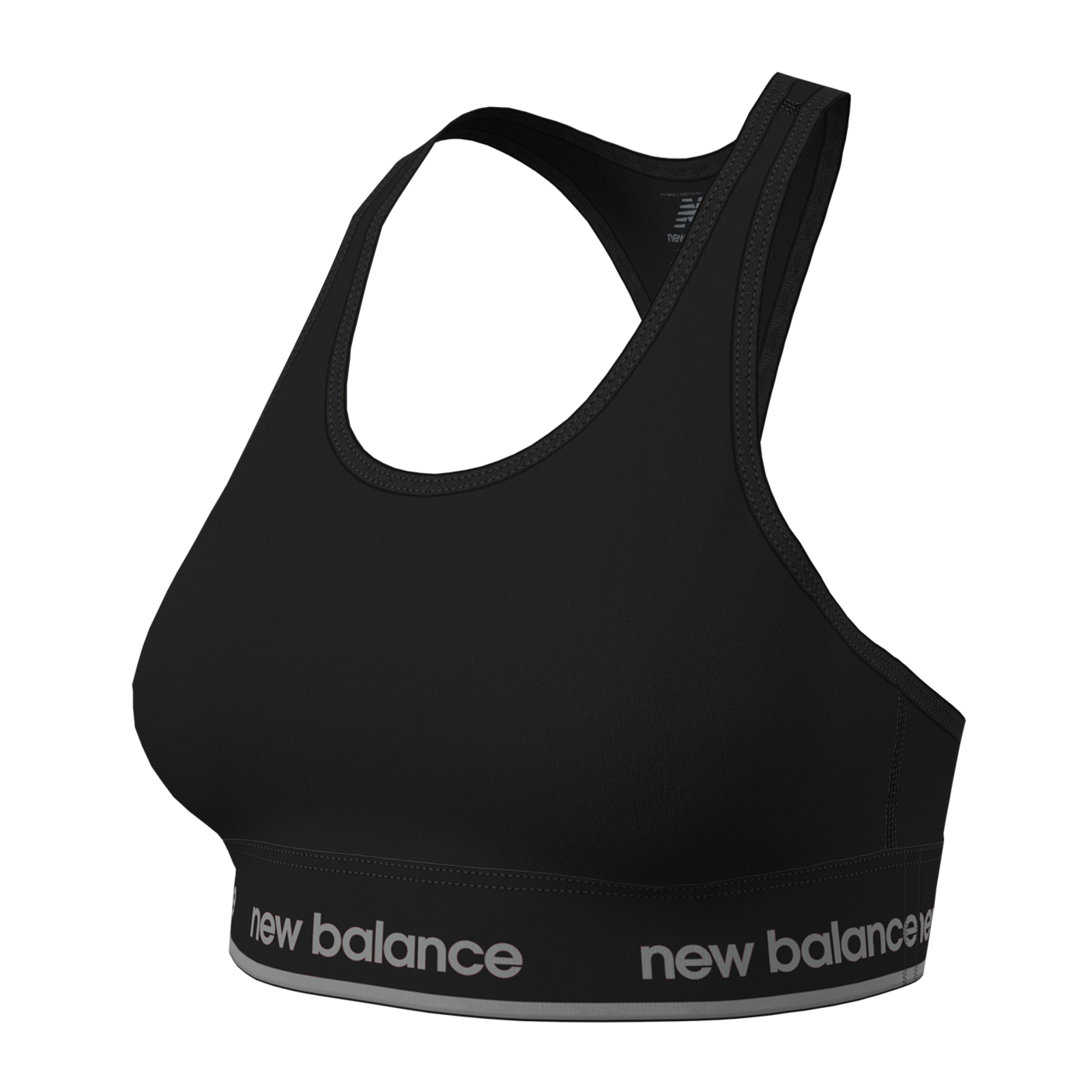 New Balance W Medium Support Sleek Pace Bra in SCHWARZ