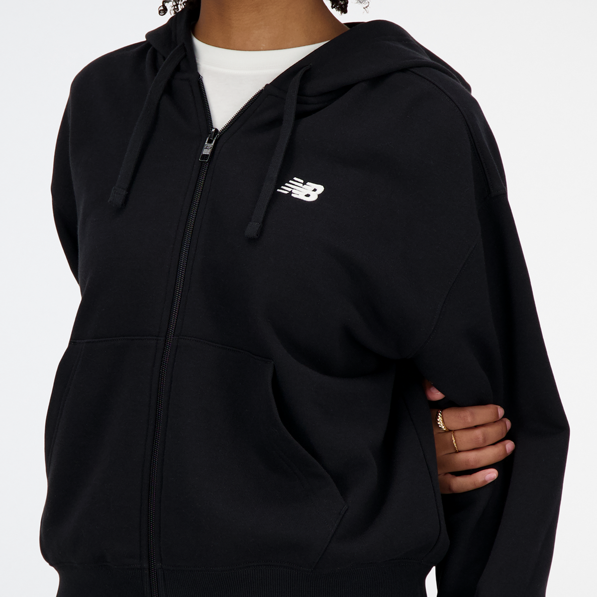 New Balance W New Balance French Terry Full Zip Hoodie in