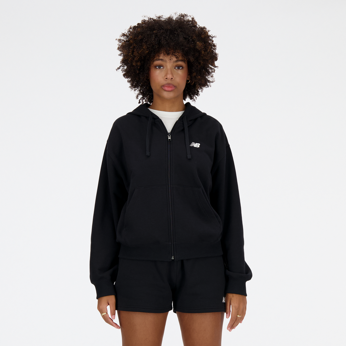 New Balance W New Balance French Terry Full Zip Hoodie in