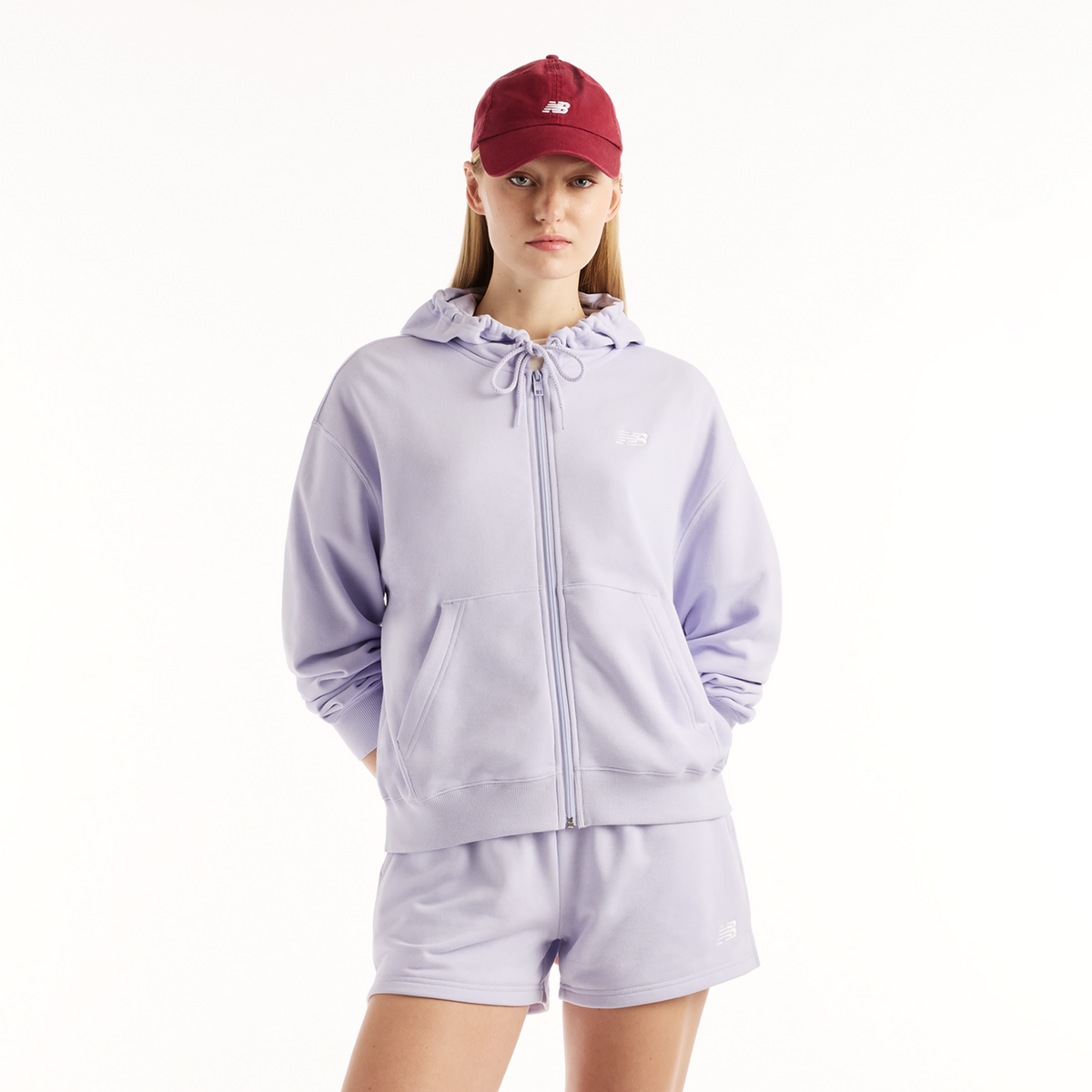 New Balance W New Balance French Terry Full Zip Hoodie in
