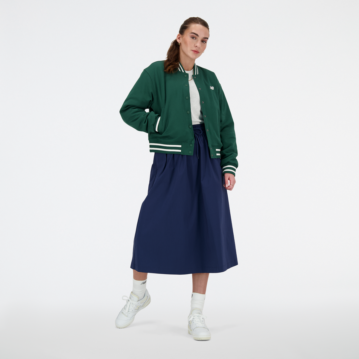 New Balance W Sportswear's Greatest Hits Interlock Varsity Jkt in