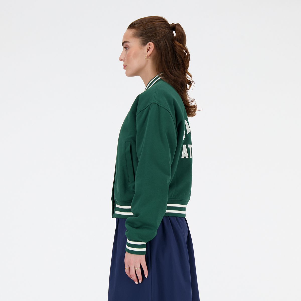 New Balance W Sportswear's Greatest Hits Interlock Varsity Jkt in
