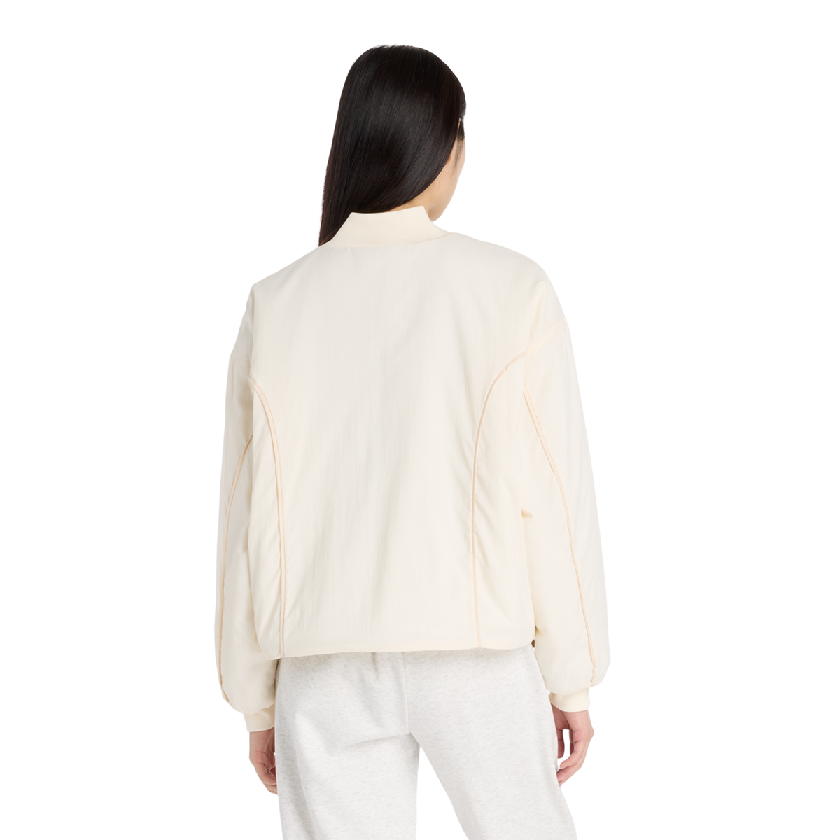 New Balance W Linear Heritage Woven Bomber Jacket in