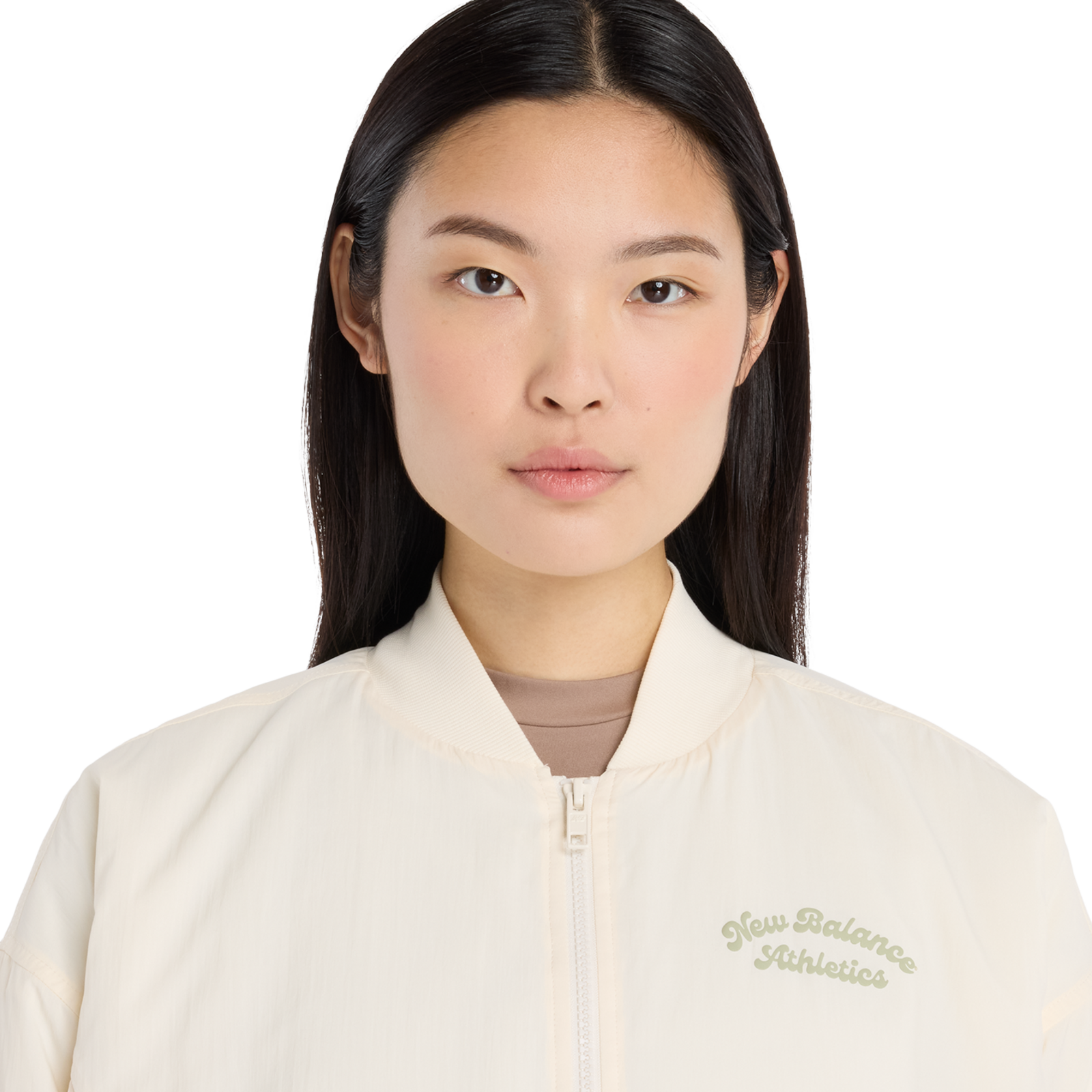 New Balance W Linear Heritage Woven Bomber Jacket in