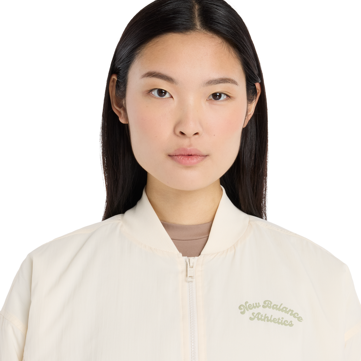 New Balance W Linear Heritage Woven Bomber Jacket in