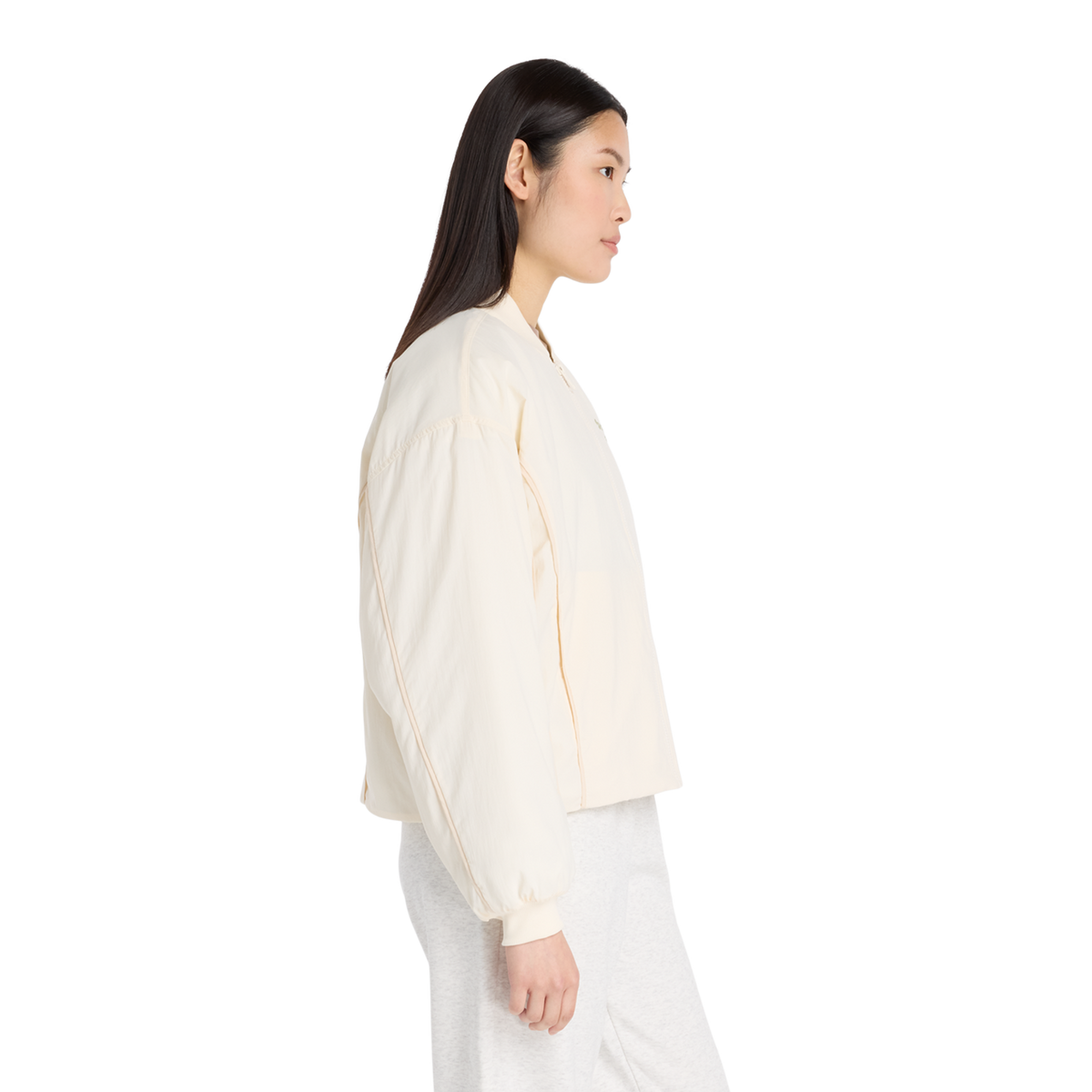 New Balance W Linear Heritage Woven Bomber Jacket in