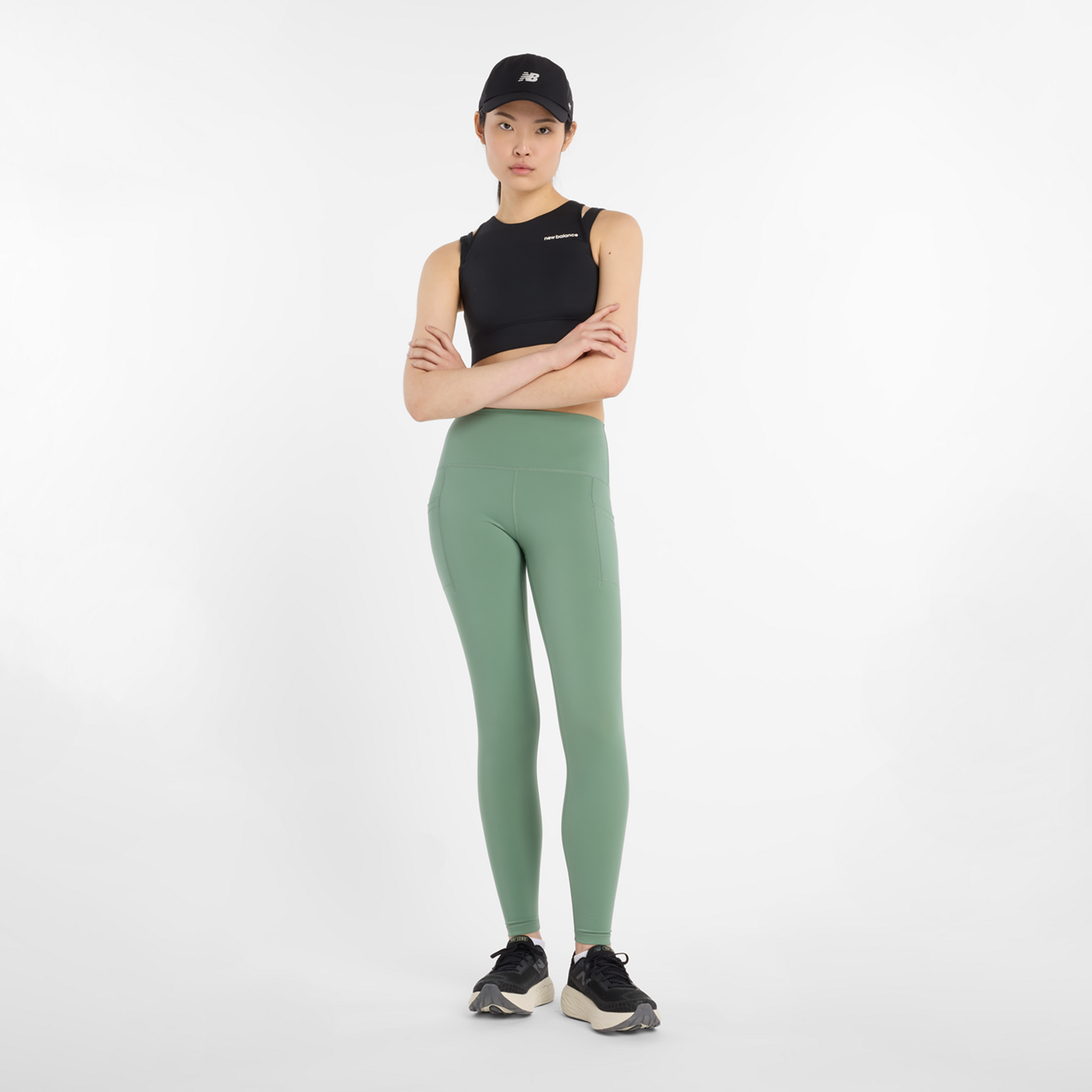 New Balance W NB Sleek Pocket High Rise Legging 27" in