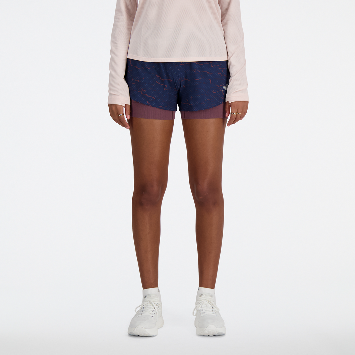 New Balance W RC Seamless Printed 2 In 1 Short 3 Inch in