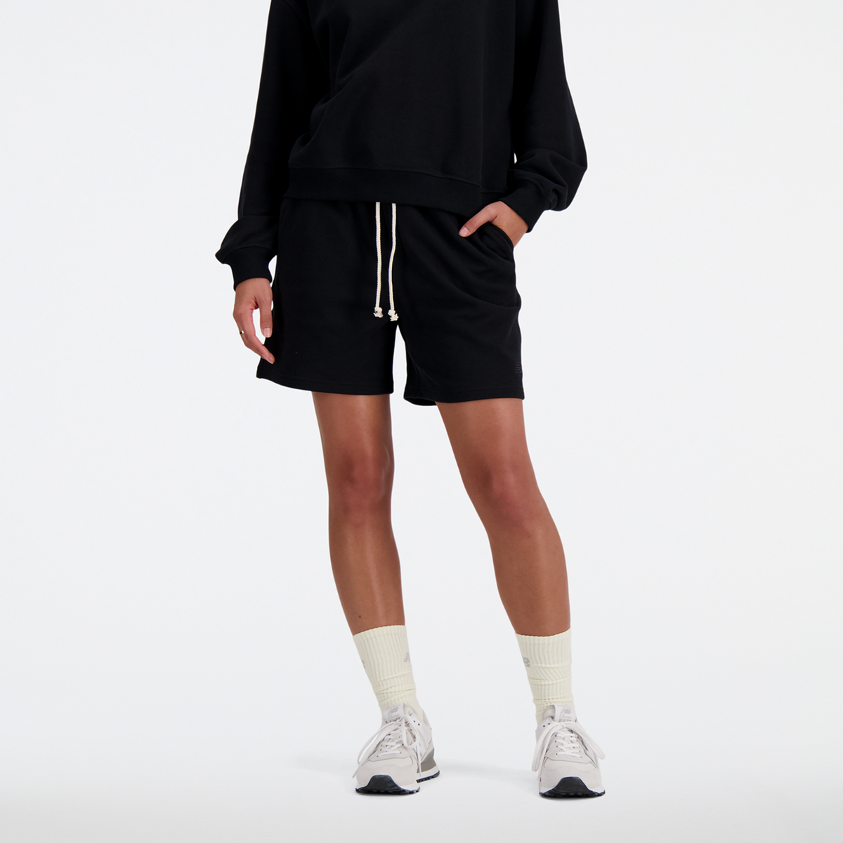 New Balance W NB Athletics French Terry Short in