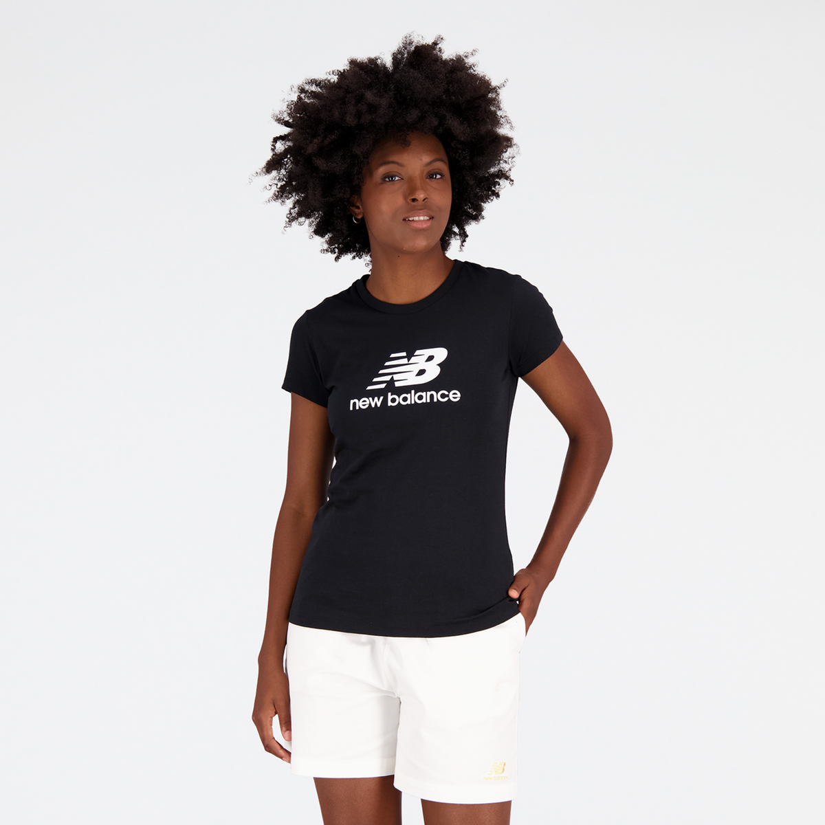 New Balance W Essentials Stacked Logo T-Shirt in