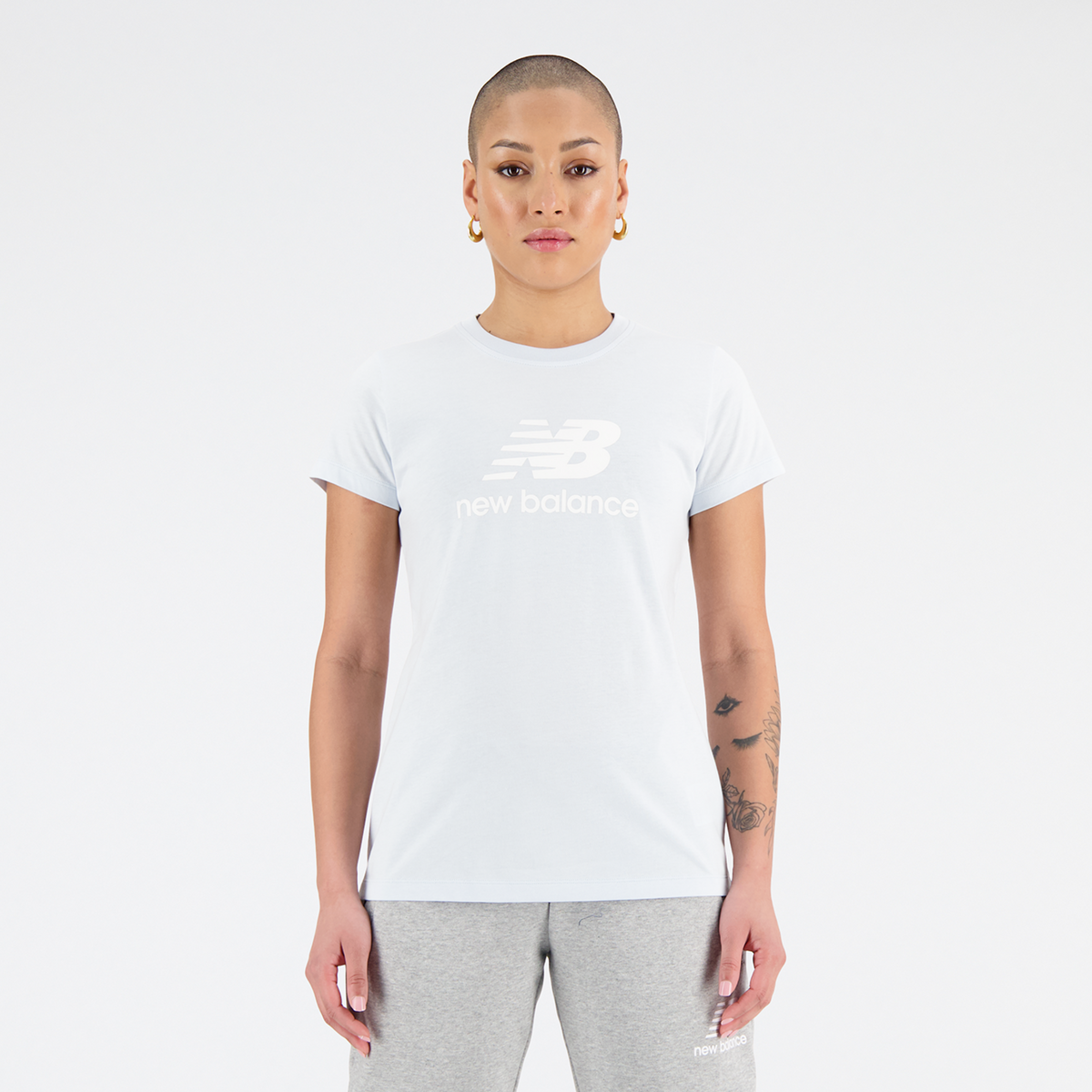 New Balance W Essentials Stacked Logo T-Shirt in