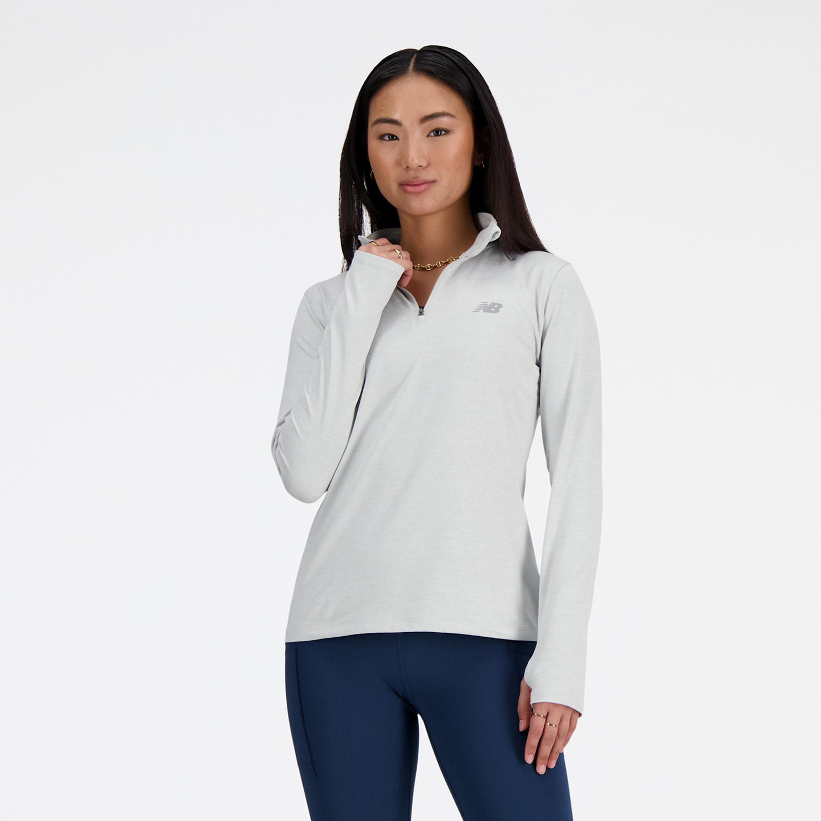 New Balance W Sport Essentials Space Dye Quarter Zip in