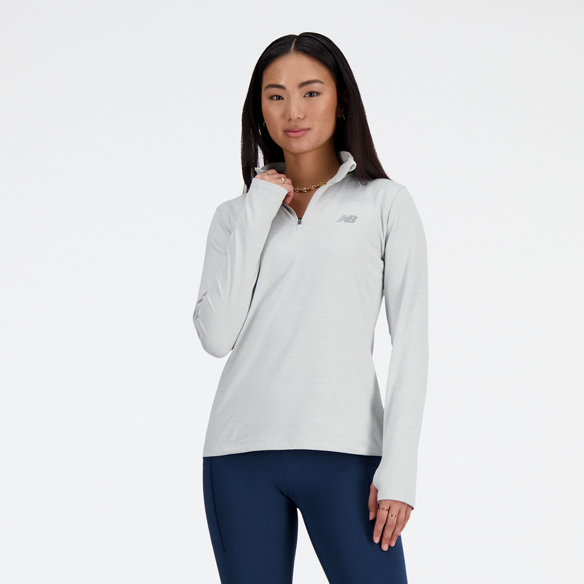 New Balance W Sport Essentials Space Dye Quarter Zip in