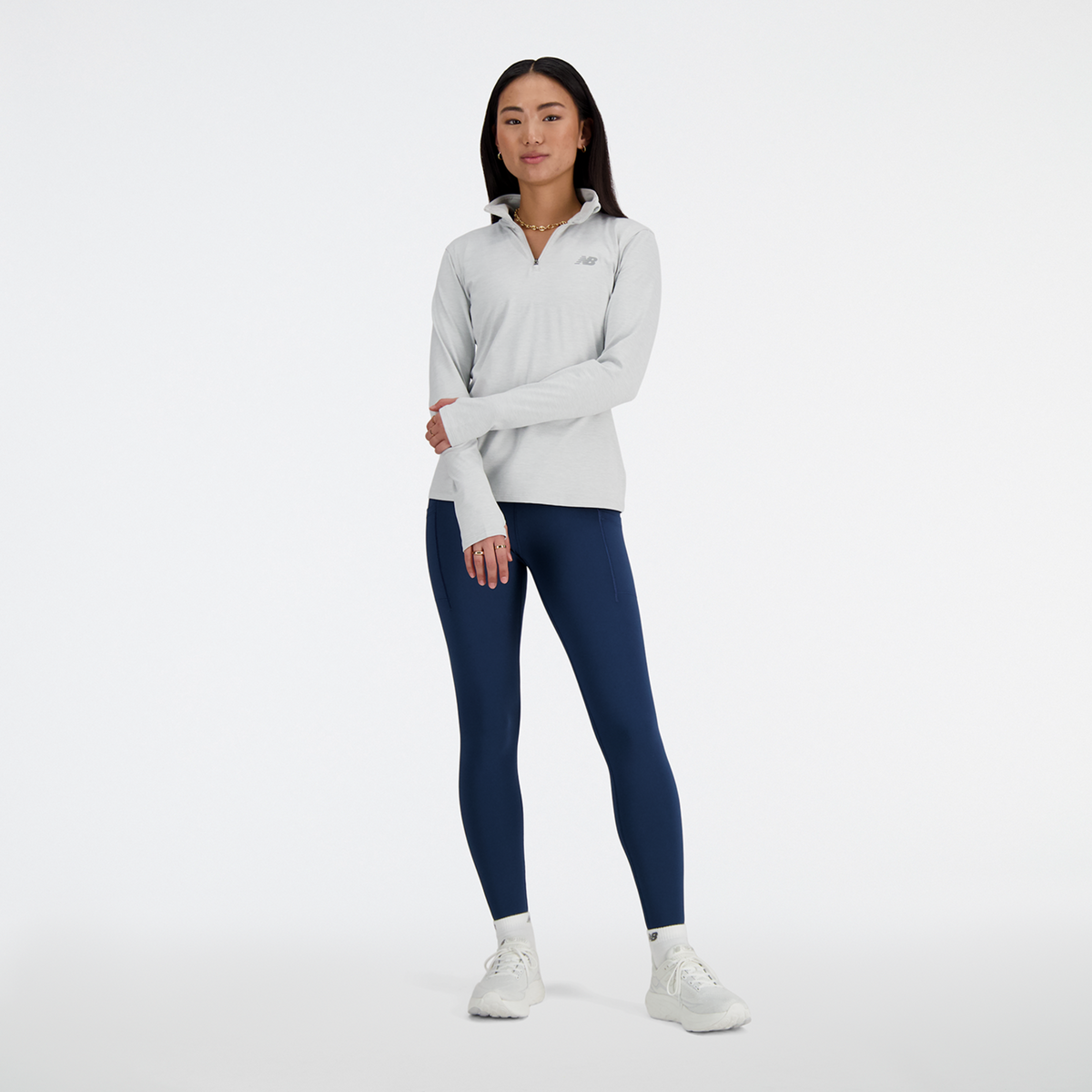 New Balance W Sport Essentials Space Dye Quarter Zip in