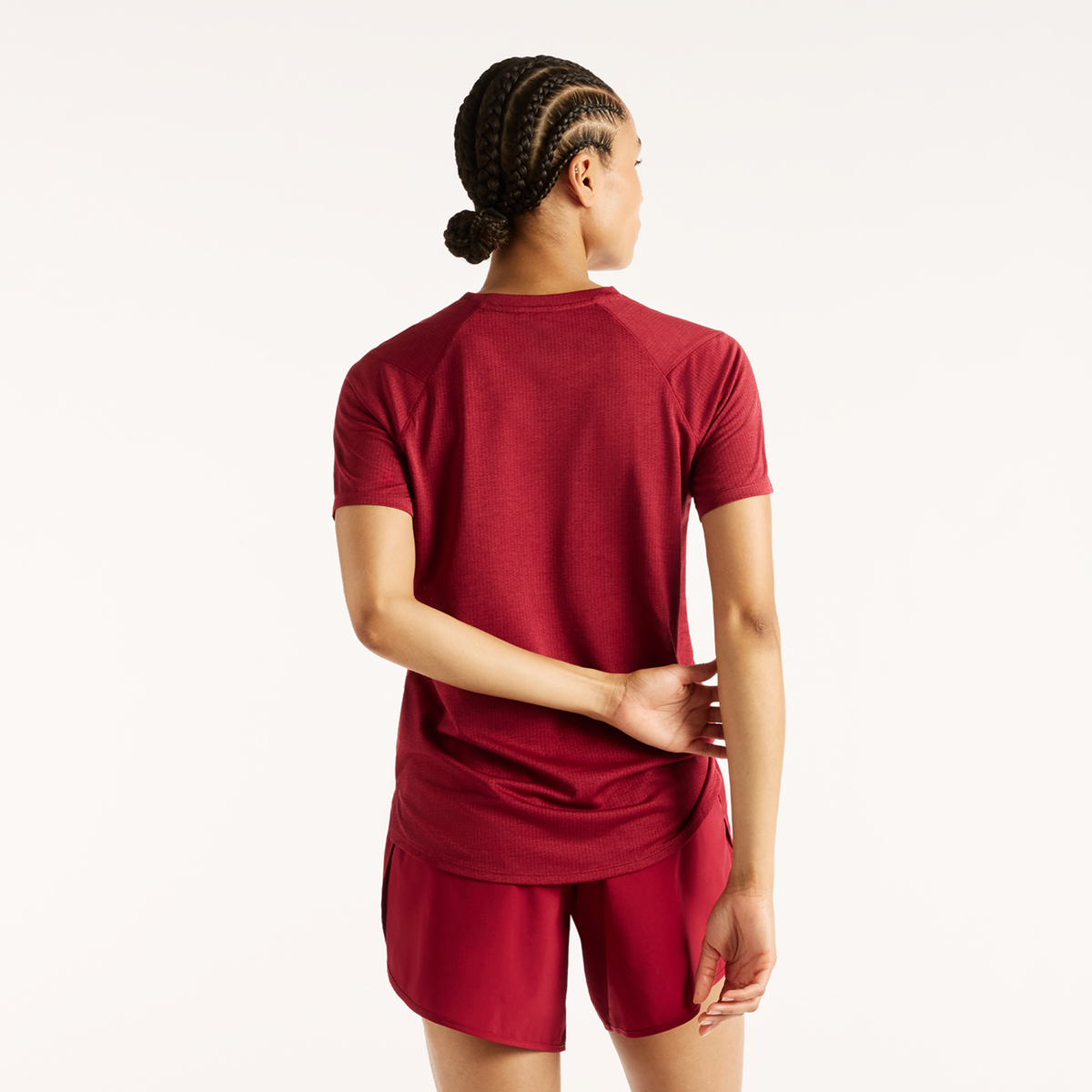 New Balance W NB Athletics Short Sleeve in ROT
