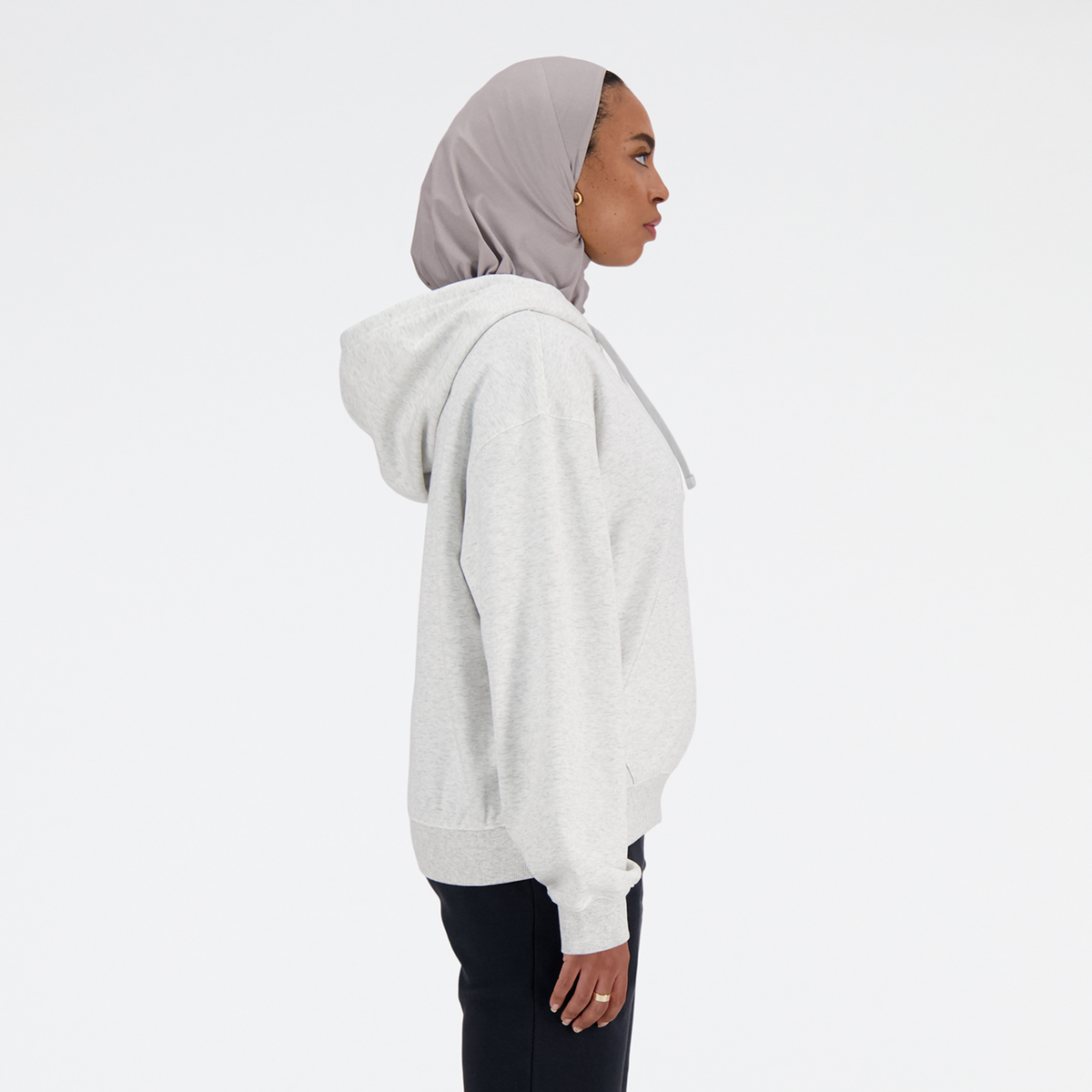 New Balance W Sport Essentials French Terry Stacked Logo Hoodie in