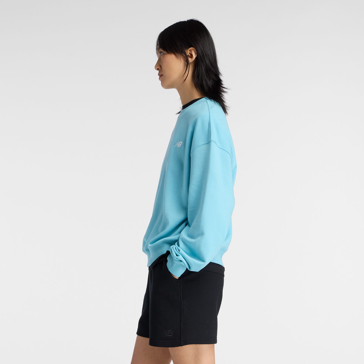 New Balance W Sport Essentials French Terry Small Logo Crew in