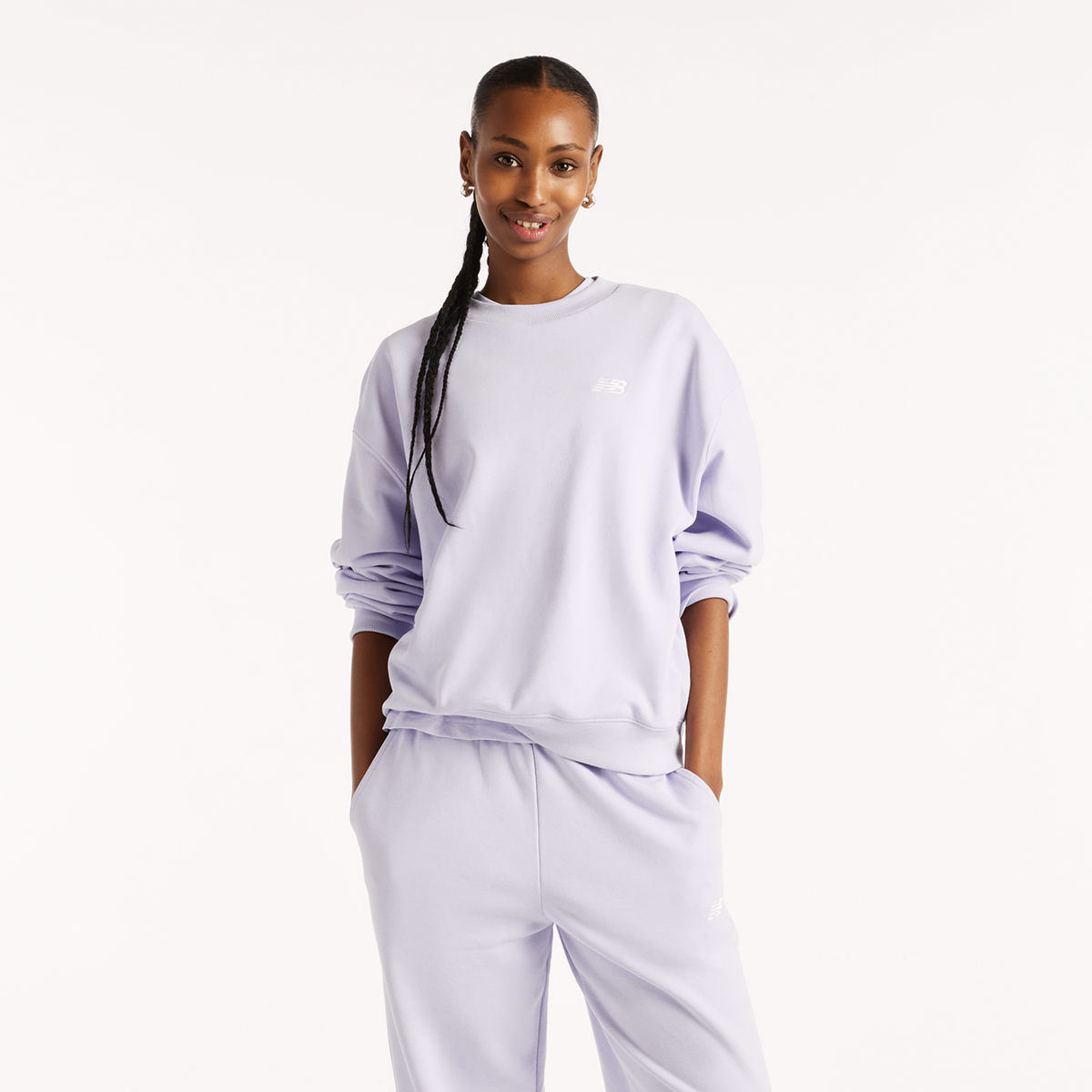 New Balance W Sport Essentials French Terry Small Logo Crew in