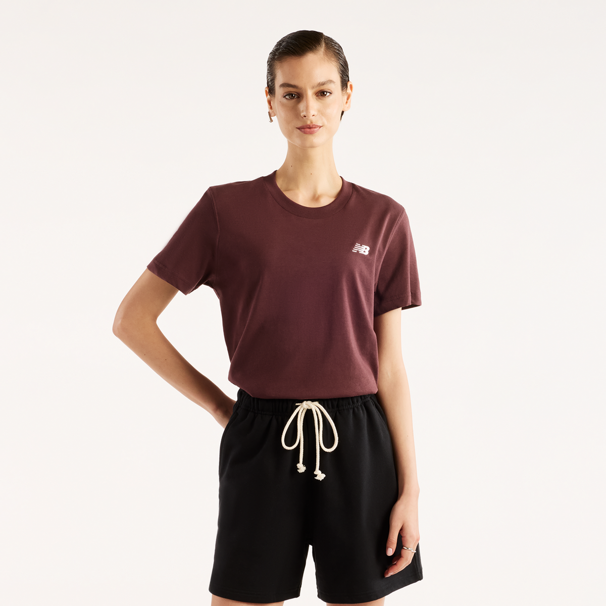 New Balance W New Balance Jersey Small Logo T-Shirt in ROT
