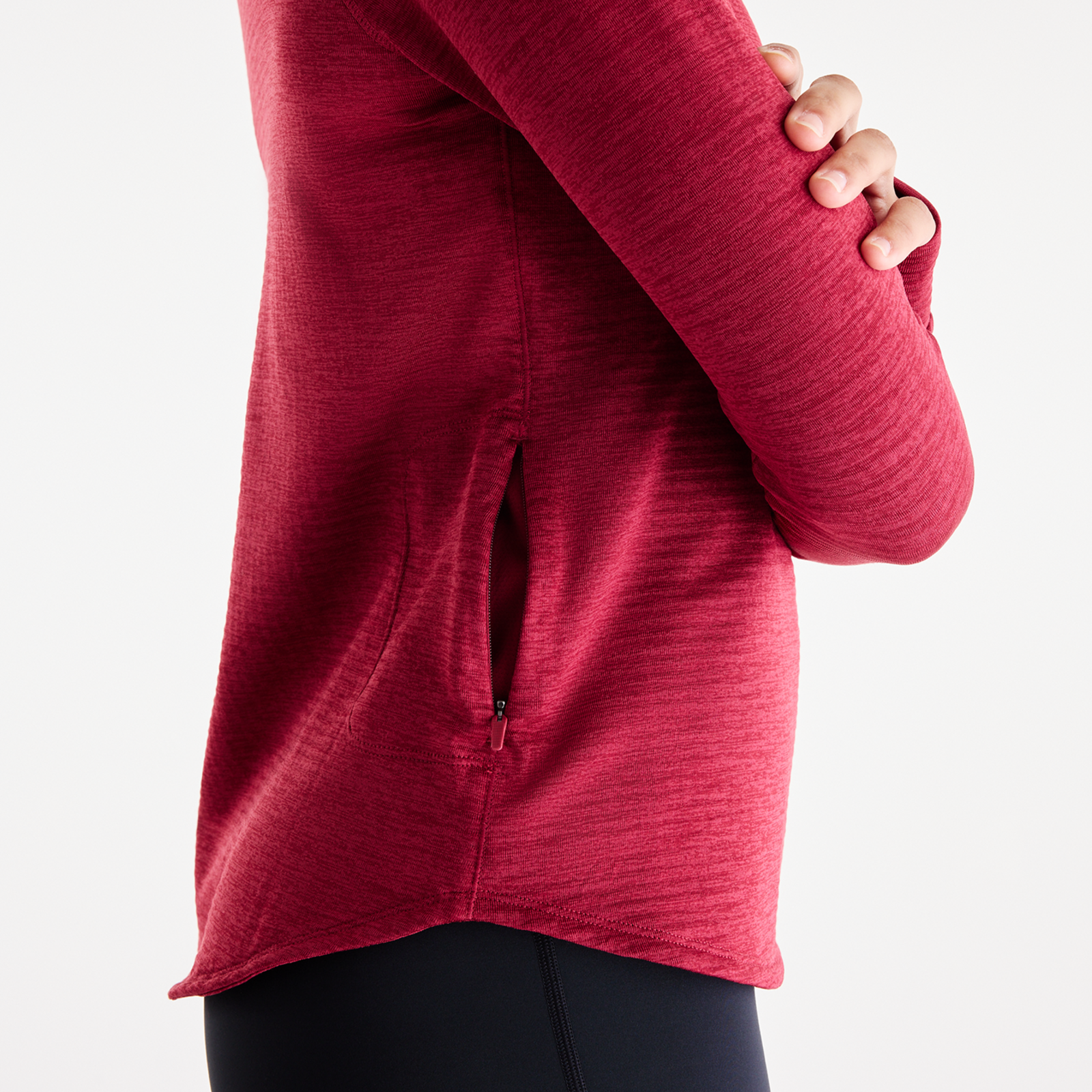 New Balance W Athletics Heat Grid Half Zip in ROT