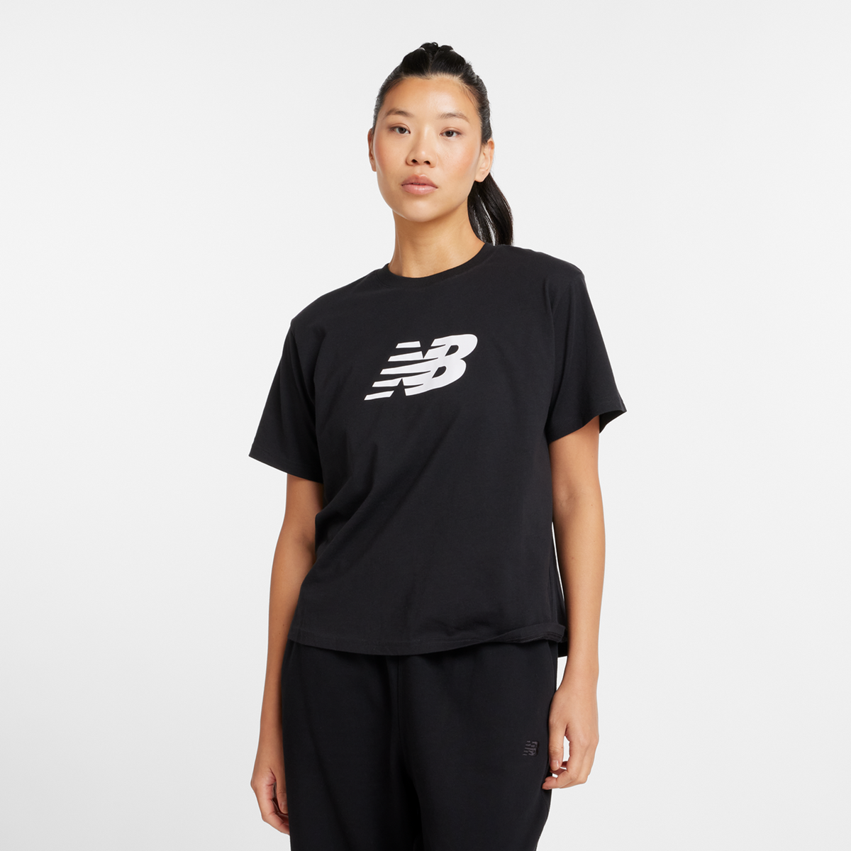 New Balance W Sport Jersey Relaxed Logo T-Shirt in