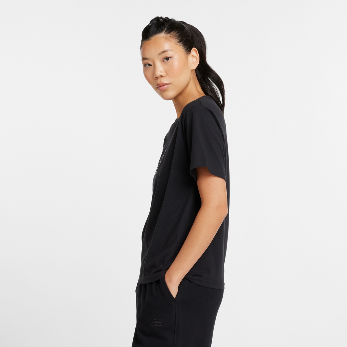 New Balance W Sport Jersey Relaxed Logo T-Shirt in