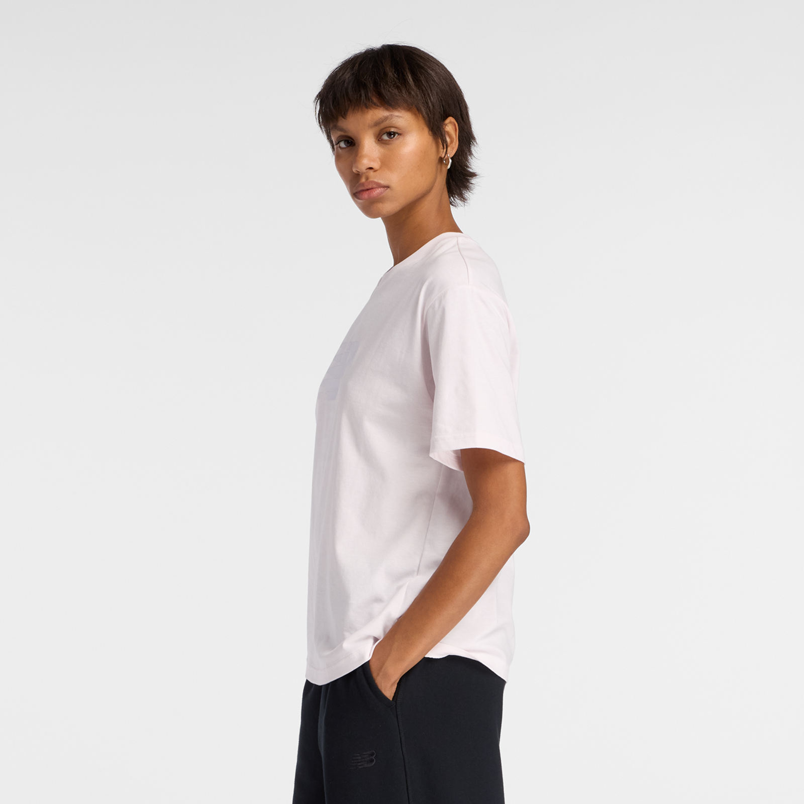 New Balance W Sport Jersey Relaxed Logo T-Shirt in