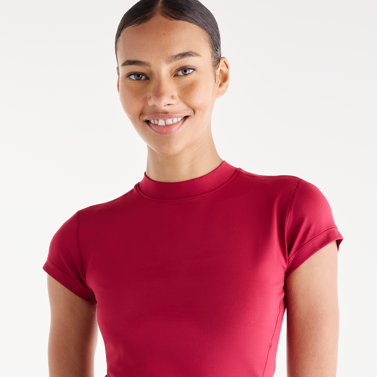 New Balance W NB Define Fitted T-Shirt in ROT