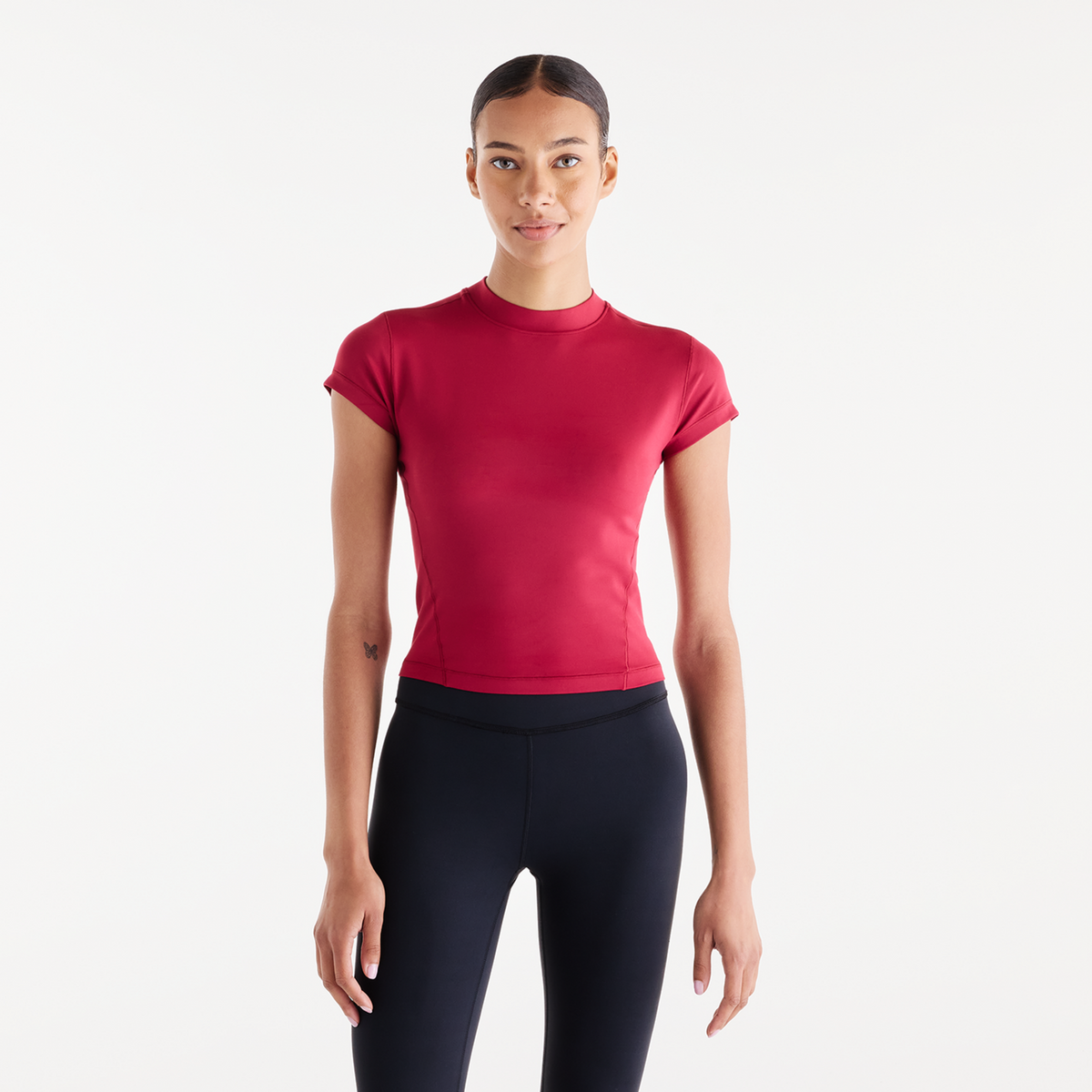 New Balance W NB Define Fitted T-Shirt in ROT