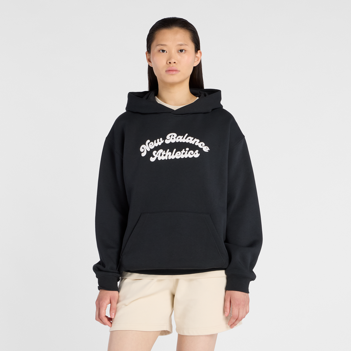 New Balance W Linear Heritage Fleece Long Hoodie in