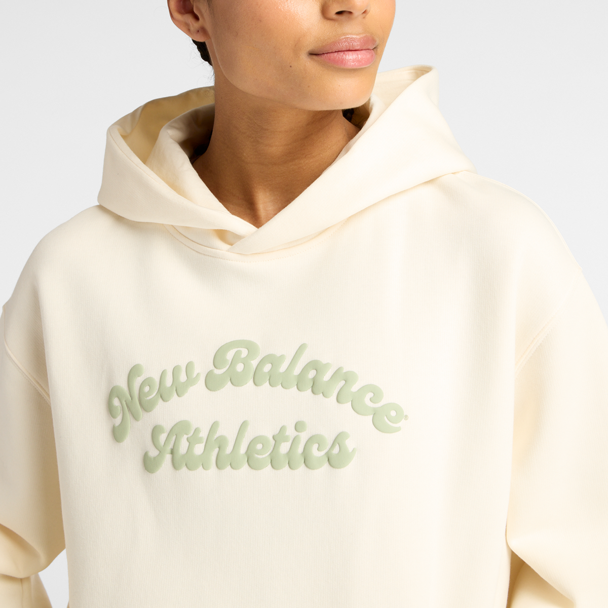 New Balance W Linear Heritage Fleece Long Hoodie in