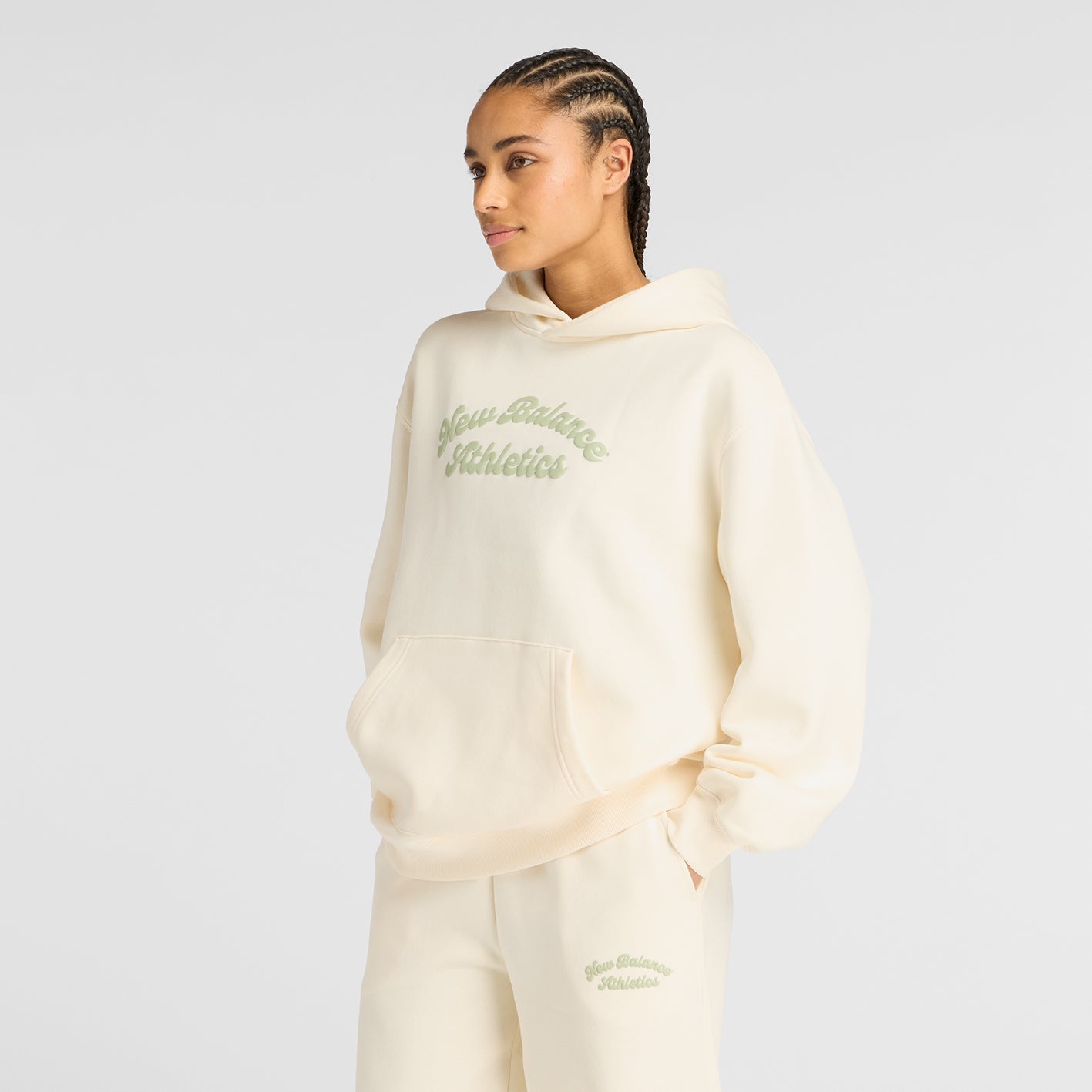W Linear Heritage Fleece Long Hoodie