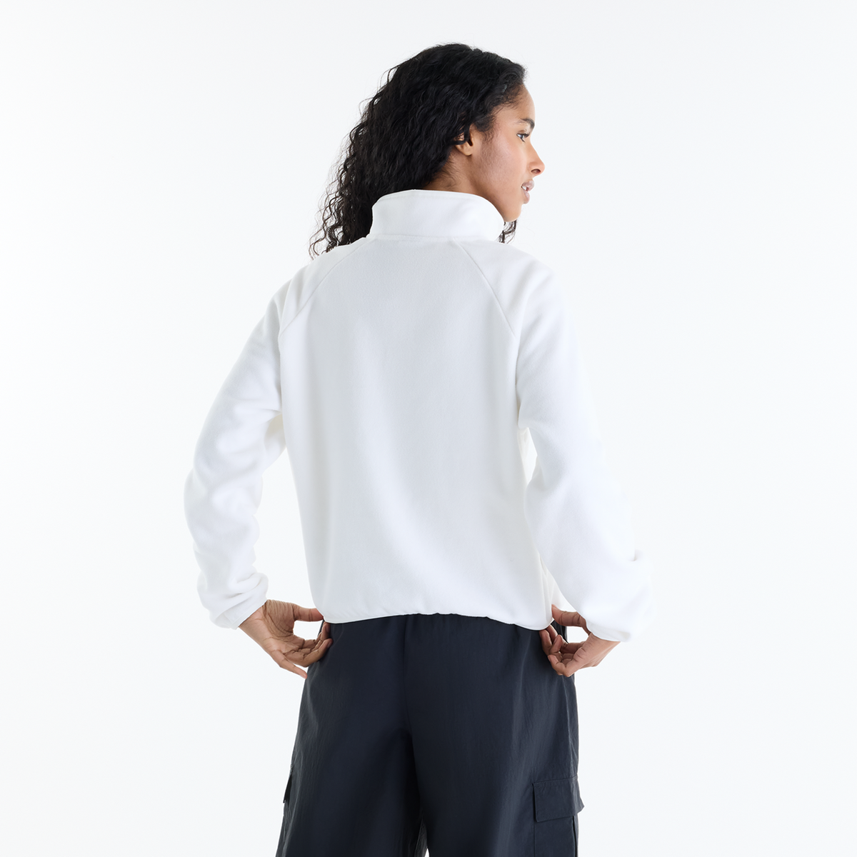 New Balance W Polar Fleece Half Zip in WEISS
