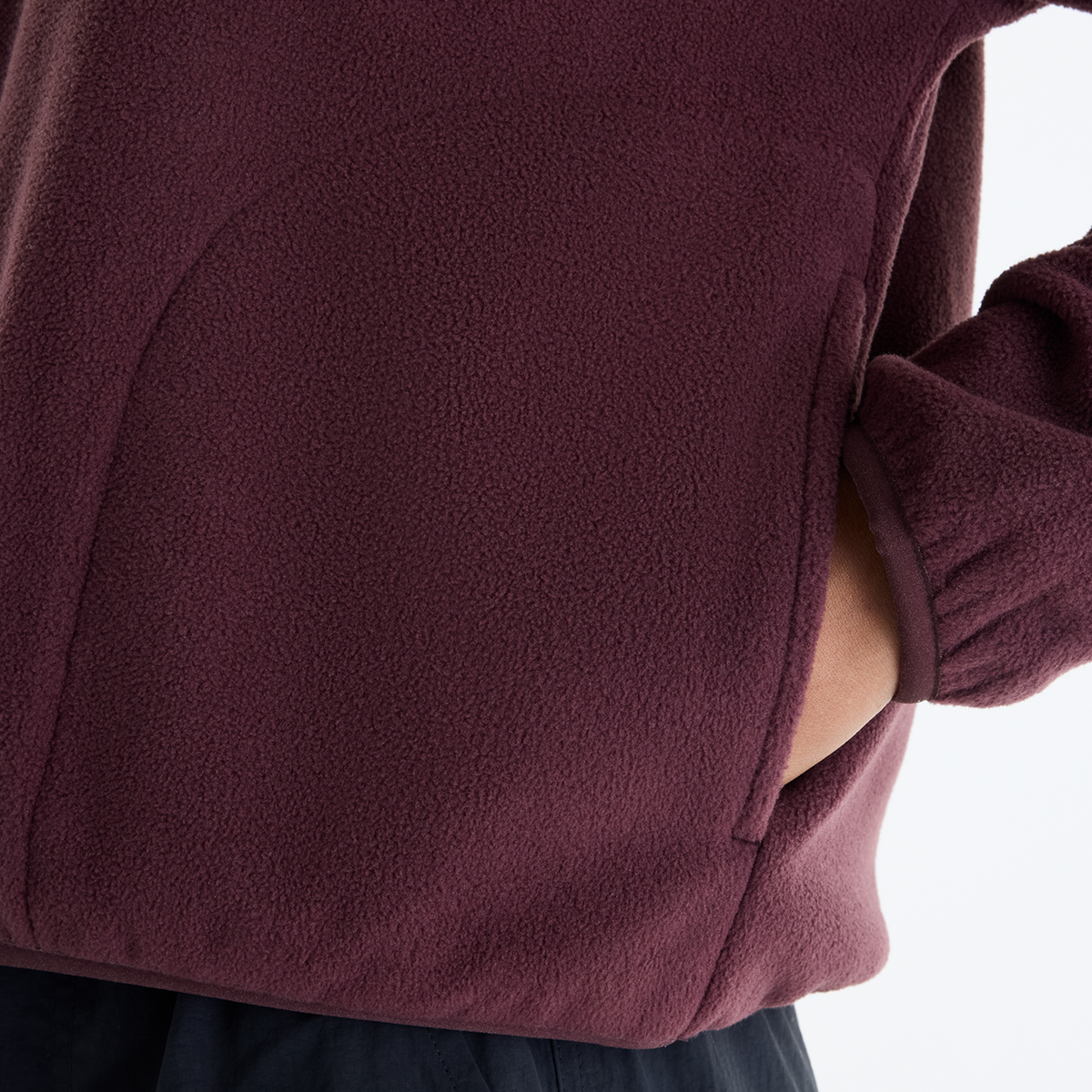 New Balance W Polar Fleece Half Zip in ROT