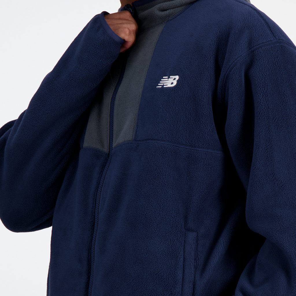 New Balance Polar Fleece Hooded Jacket in BLAU