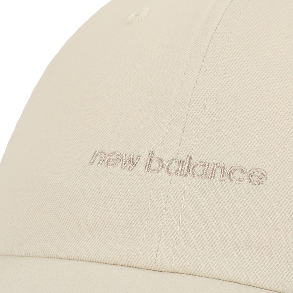 New Balance Women's 6 Panel Linear Logo Hat in BEIGE