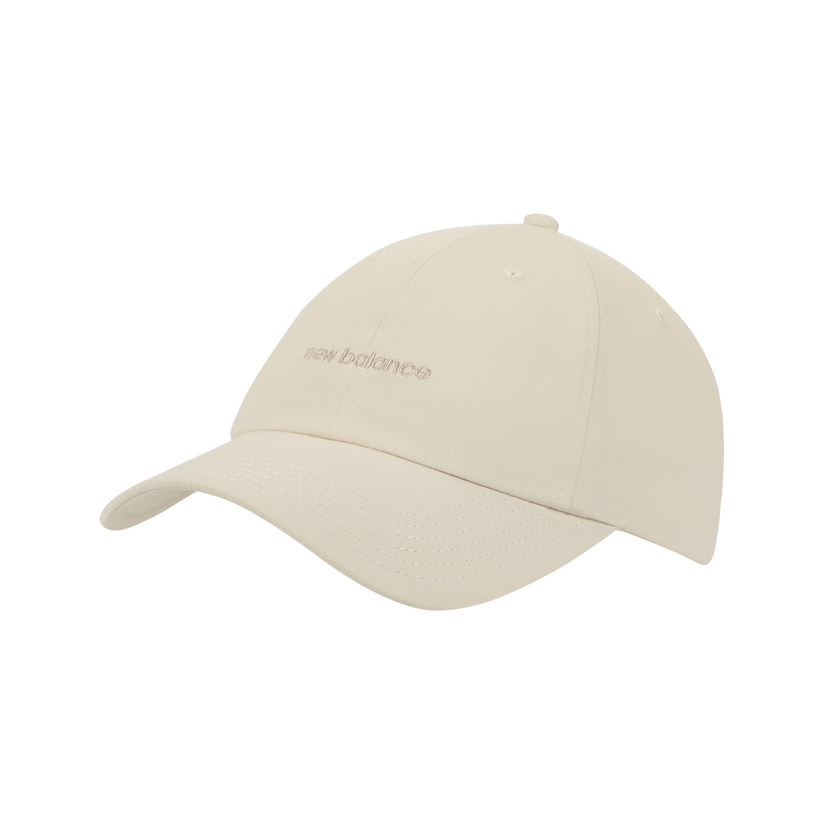 New Balance Women's 6 Panel Linear Logo Hat in BEIGE