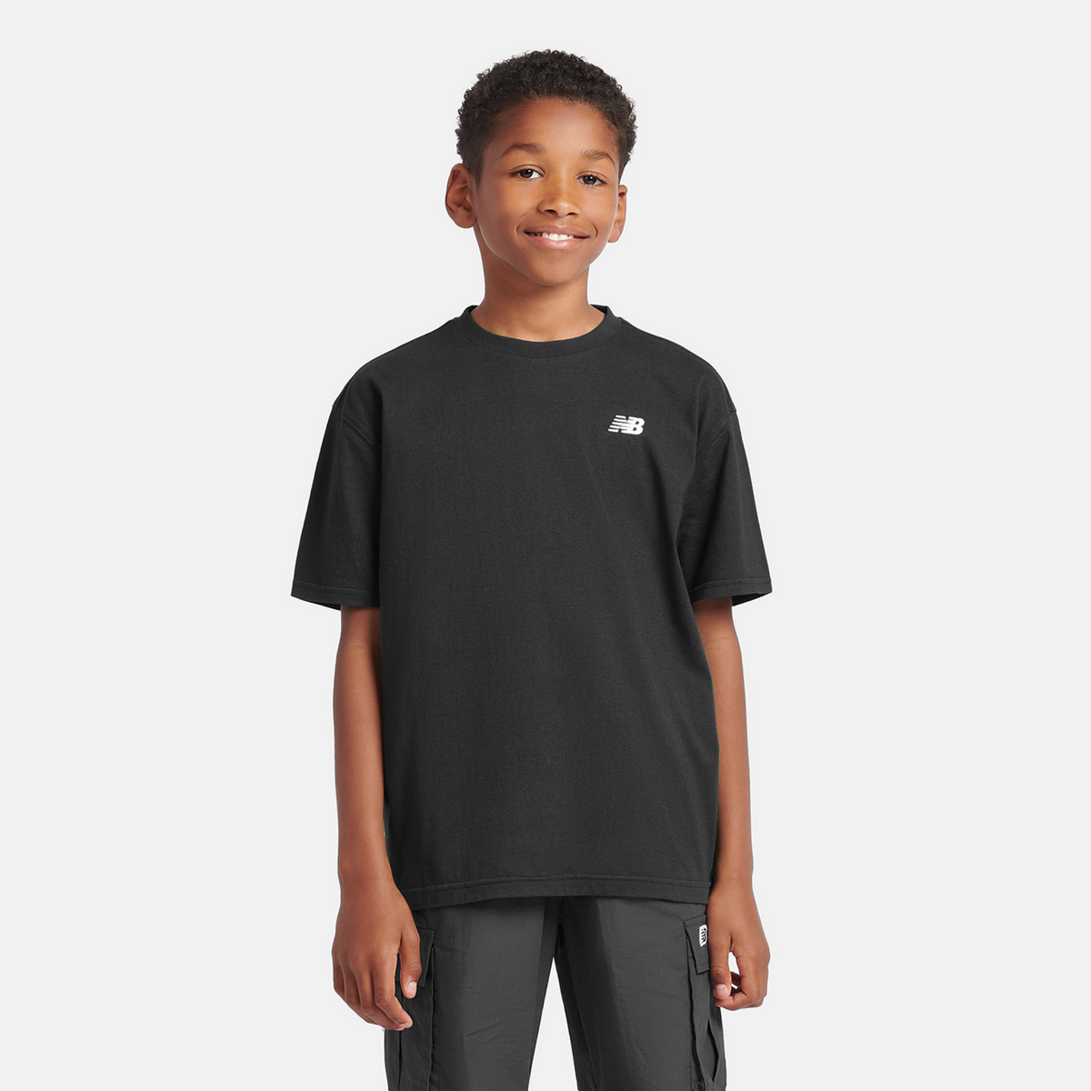 New Balance B New Balance Jersey Small Logo Tee in SCHWARZ