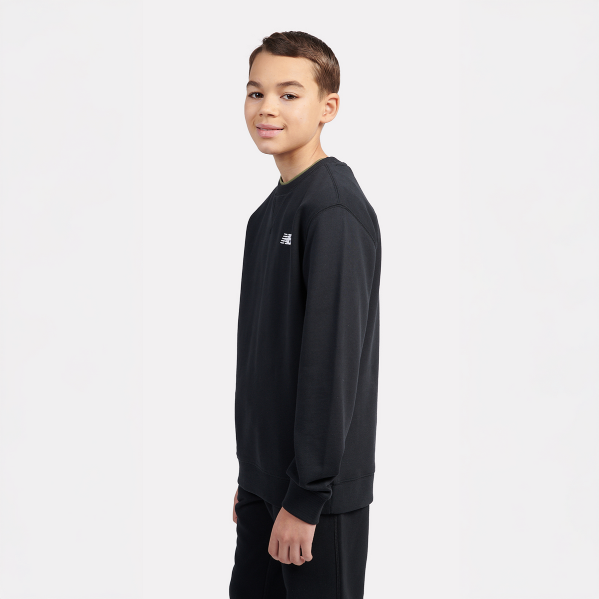 New Balance B New Balance French Terry Small Logo Crew in
