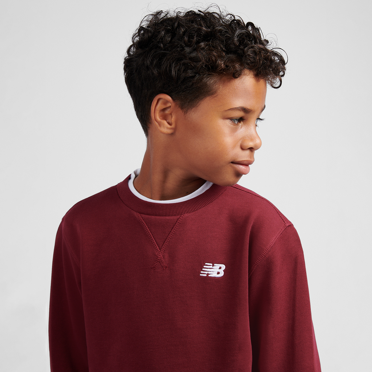 New Balance B New Balance French Terry Small Logo Crew in