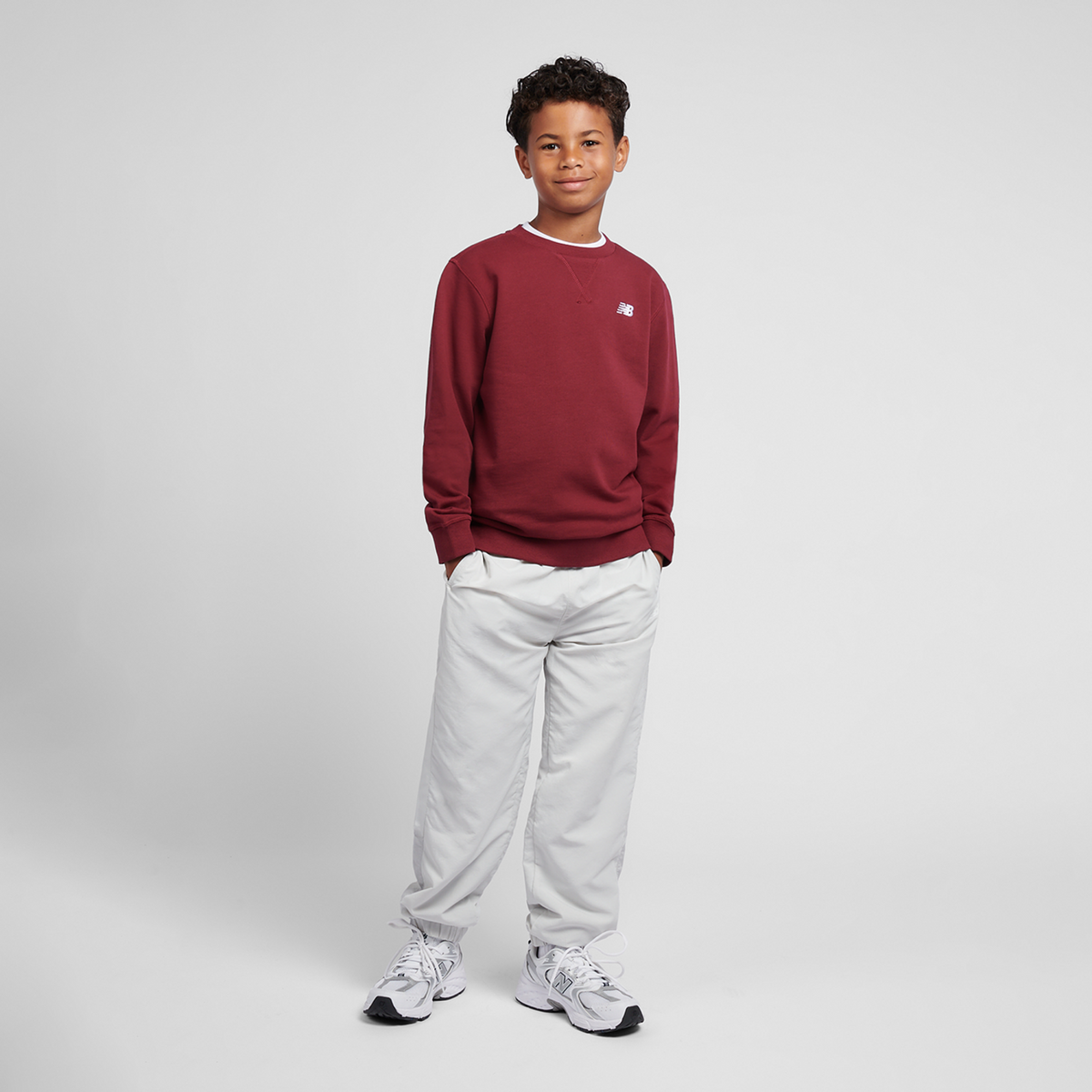 New Balance B New Balance French Terry Small Logo Crew in
