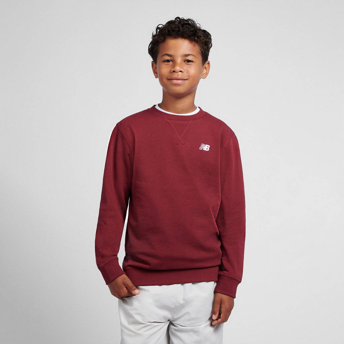 New Balance B New Balance French Terry Small Logo Crew in