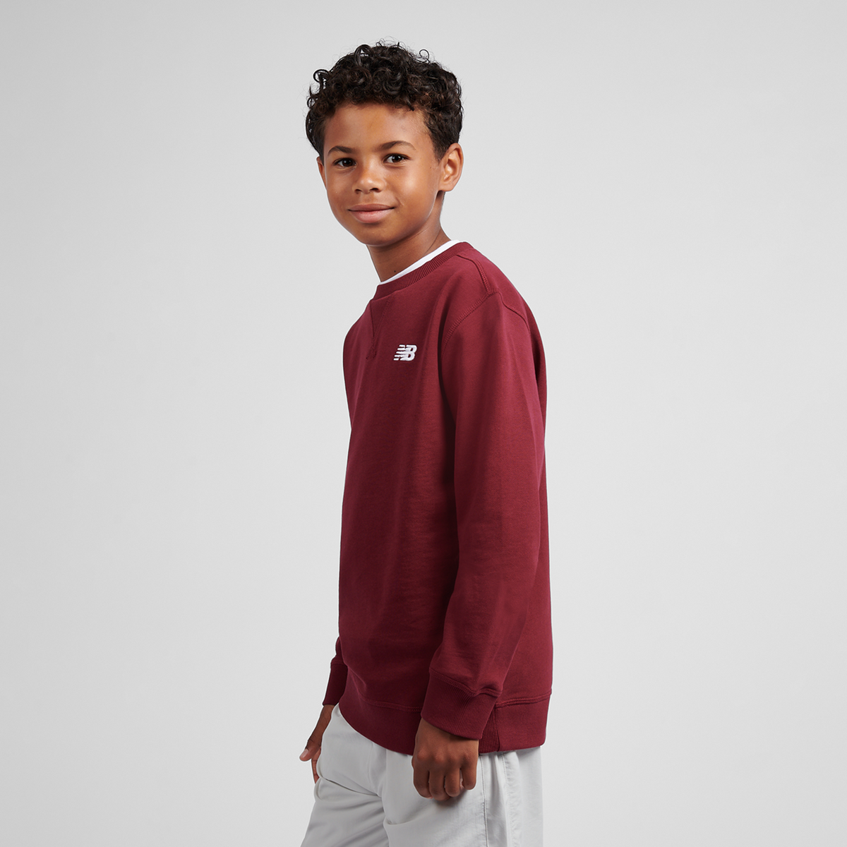 New Balance B New Balance French Terry Small Logo Crew in
