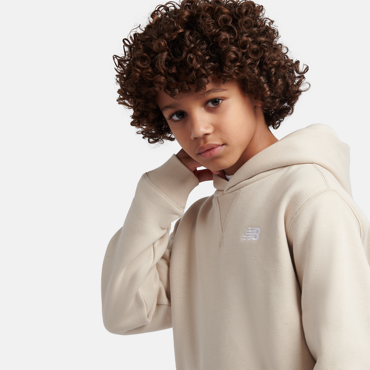 New Balance B New Balance French Terry Small Logo Hoodie in