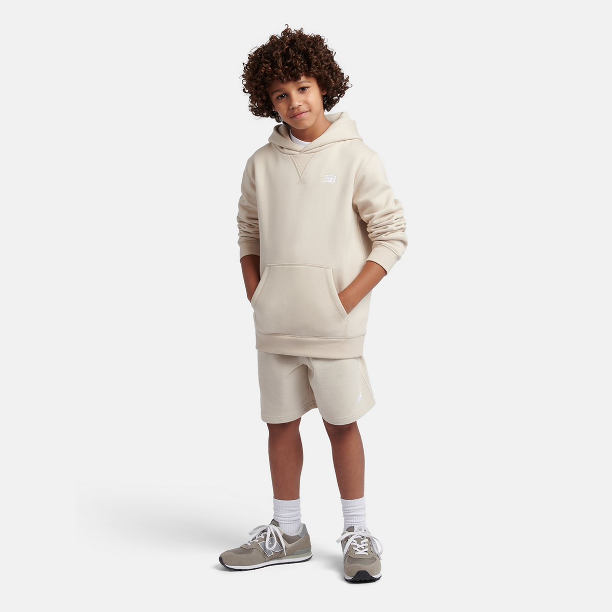 New Balance B New Balance French Terry Small Logo Hoodie in